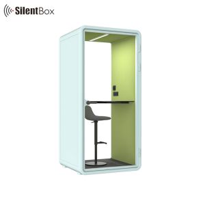 Silent Booth Acoustic Phone Booth with 100-240V Power Supply 12V-USB and Low