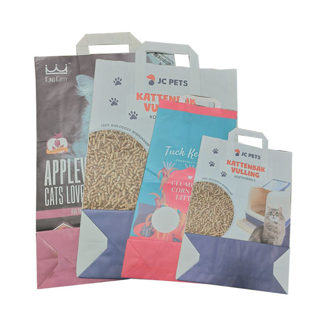 Accept Custom 6L 10L 12L Kraft Paper Packaging Bags Heat Sealed