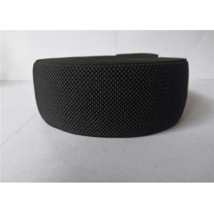 Black Pineapple Pattern Polyester Elastic Webbing / Elastic Webbing Straps For