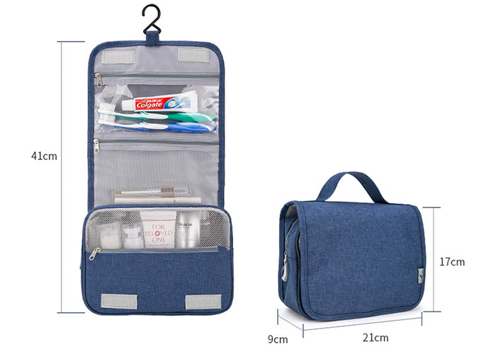 Foldable OEM Personal Organizer Toiletry Bag , Hanging Travel Accessory Bag