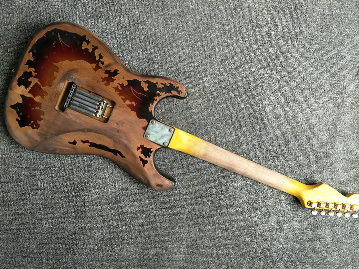 High Quality The new handmade remains ST SRV electric guitar,Do old electric guitar,Real photo,Free shipping