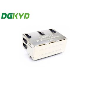 Double Port 100M Integrated Rj45 Transformer 8Pin RJ45 Network Interface