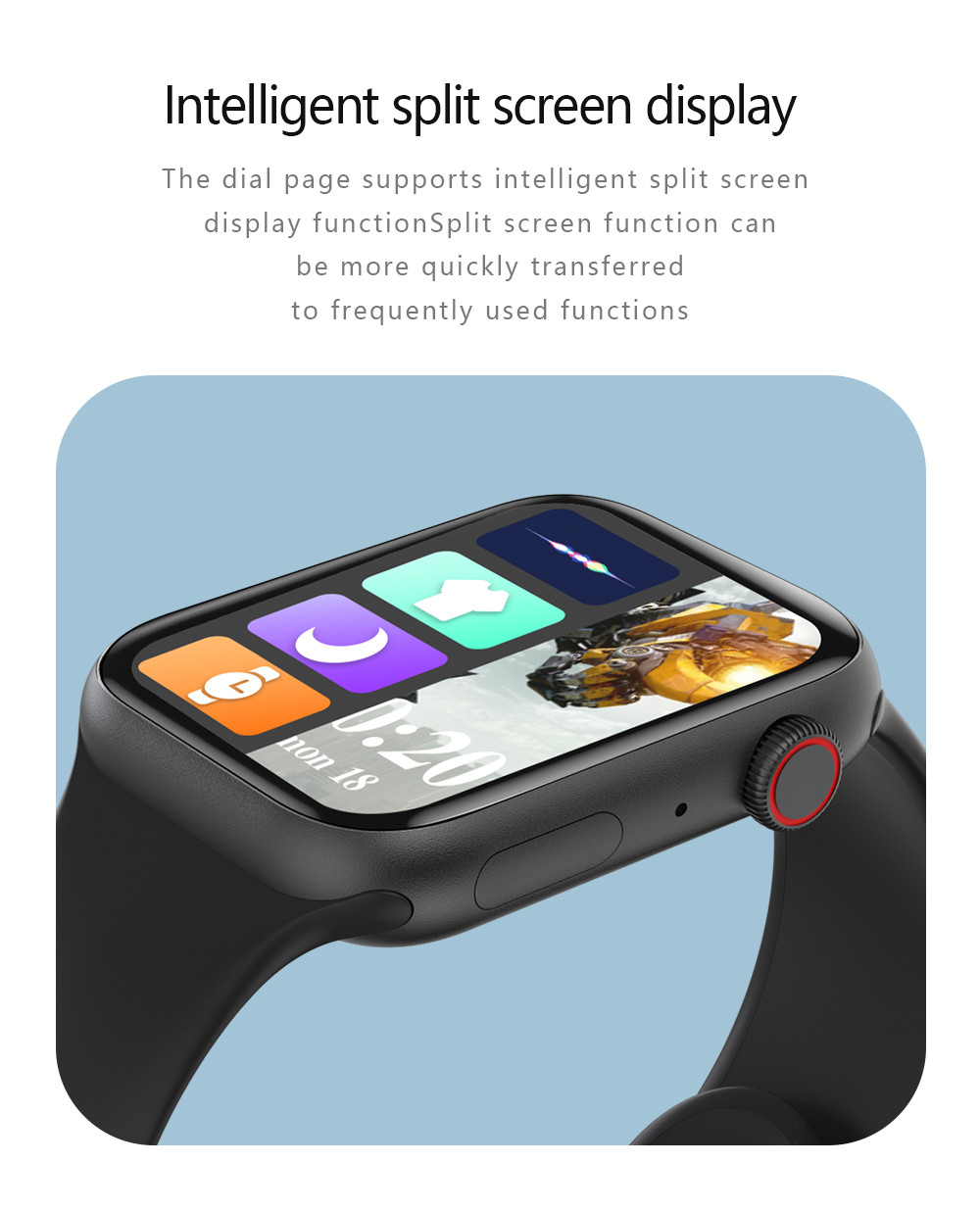 Android 8.4 Encoder Knob Smartwatch Fitness Tracker 170mAh FK100