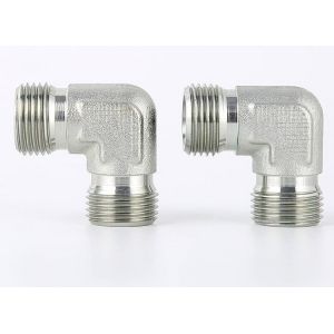 Galvanized Sheet 90 Degree Elbow Metric External Thread Adapter Combination