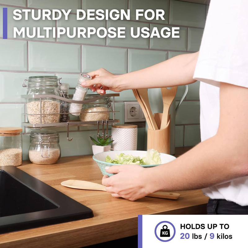 Super Easy Installation Sturdy Design Adhesive Shower Organizer for Kitchen and Bathroom