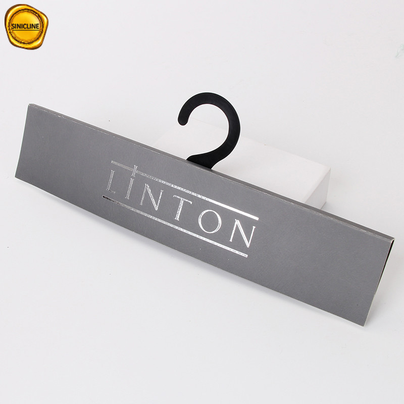 Silver Logo Printed 700gsm Fabric Paper Header Cards With Hanger