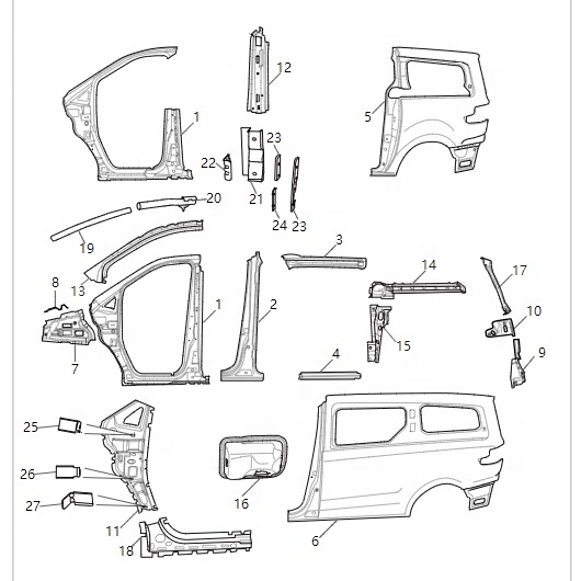 Maxus G10 All Types Auto Parts Spare Parts OE NO. C00000000 for Car Make Maxus
