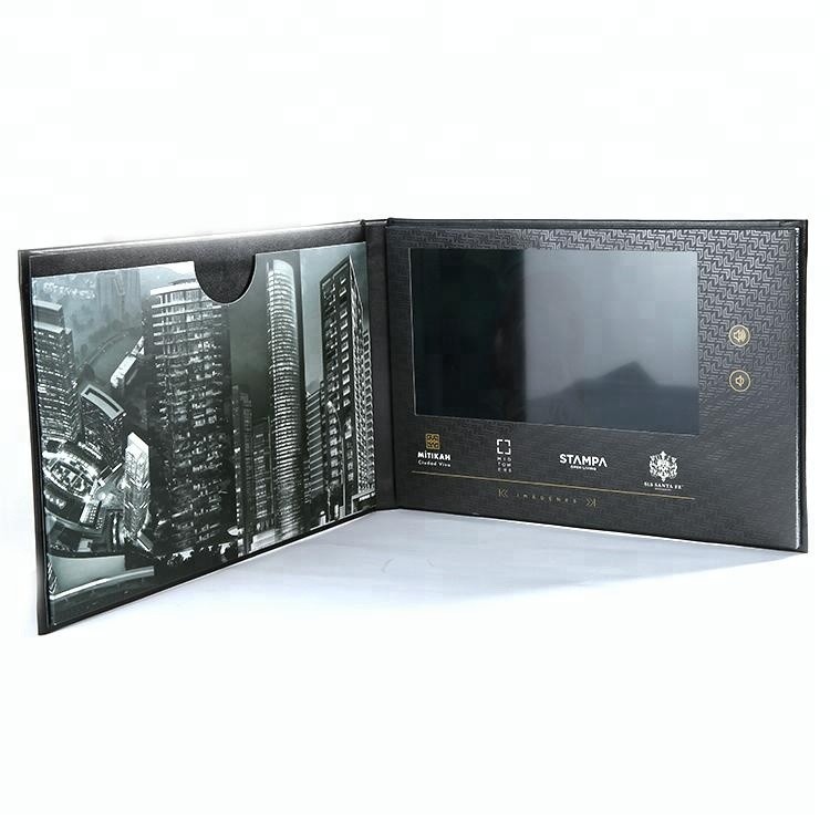 Video In Paper Print 7 Inch Lcd Advertising Player Video Display Brochure Book