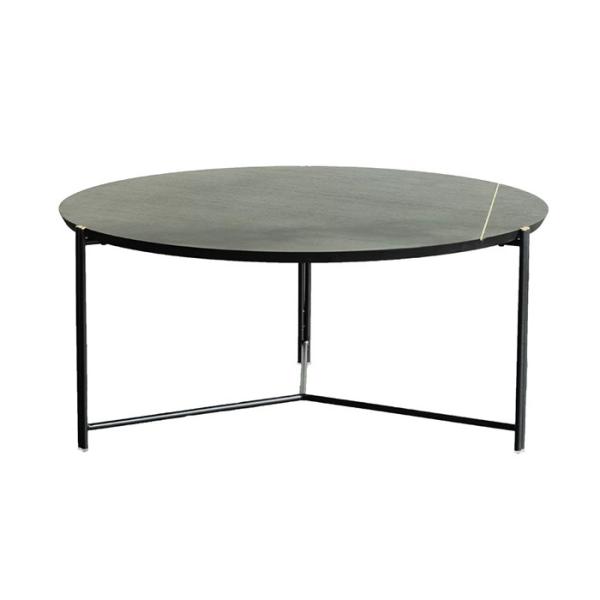 Black Oak Top Coffee Table Satin Finish Contemporary Coffee Table With Metal