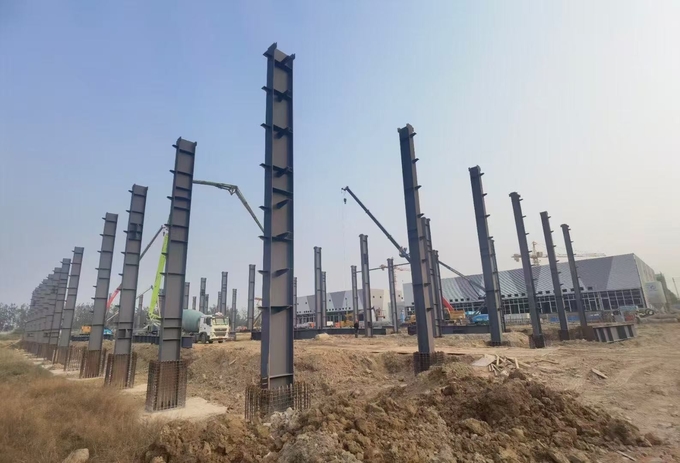 Crane Beam Q345 Main Frame Steel Storage Building For Heavy Duty Storage