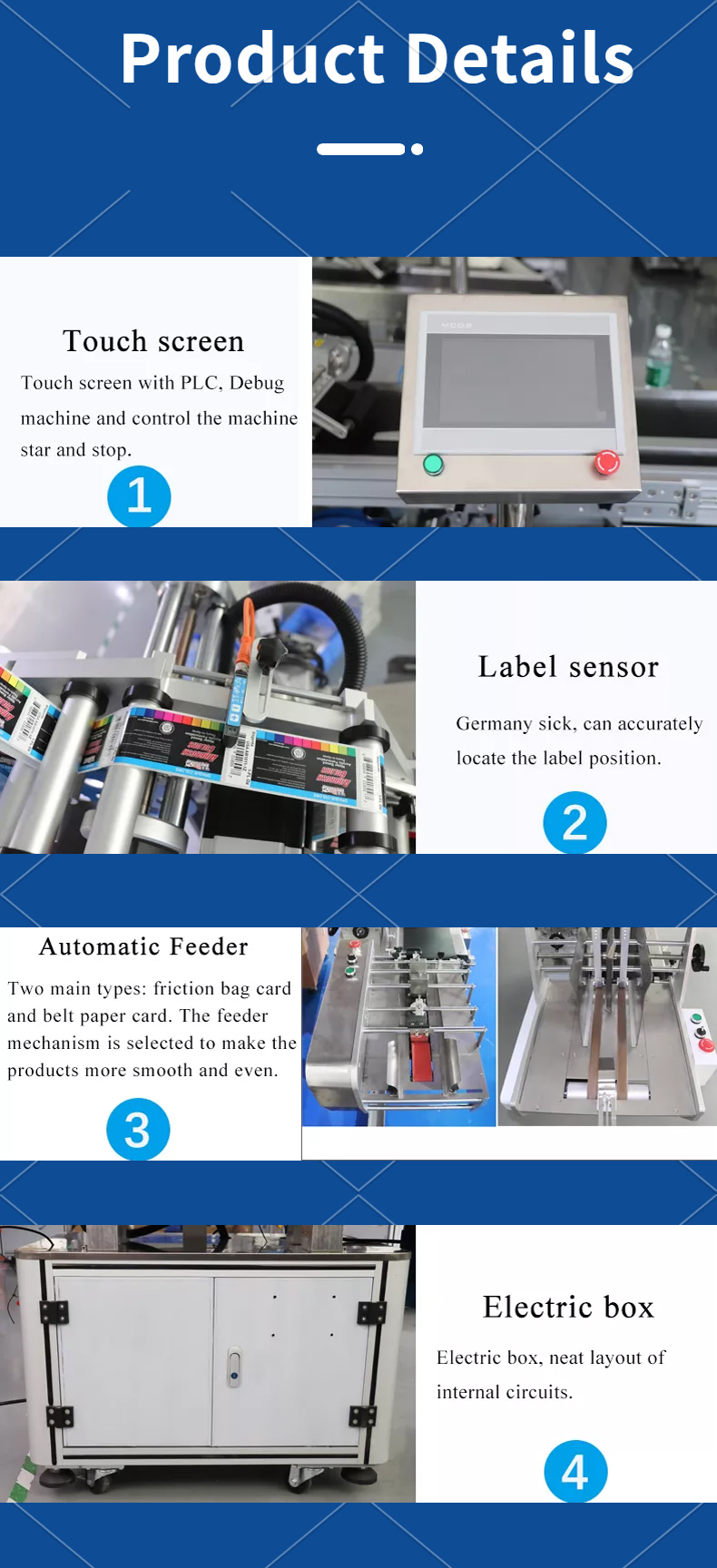 FK812 High Speed Auto Tags Card Paging Labeling Machine with Video Technical Support