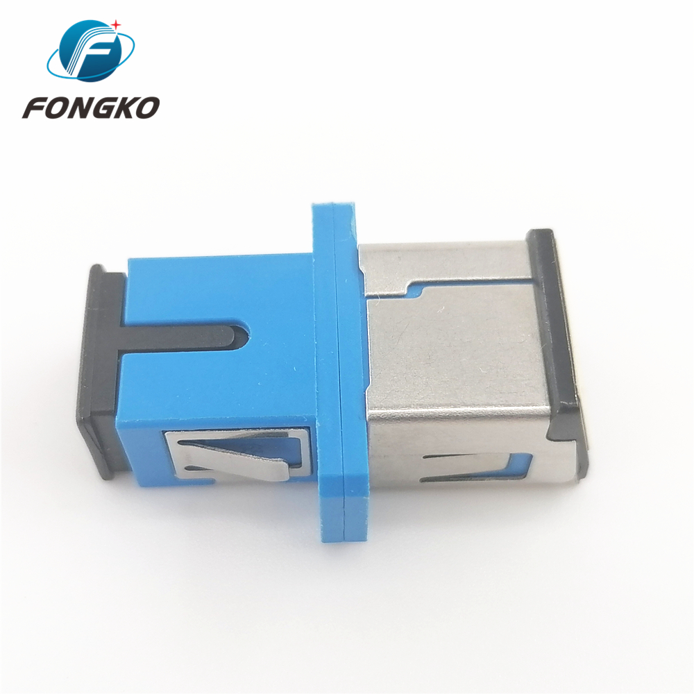 MM SC UPC Blue Simplex Fiber Optic Adapter With Shutter For FTTX Network System