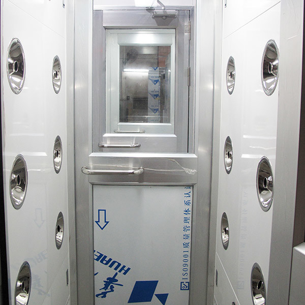 Automatic Blowing Cleanroom Air Shower With W730mm Aluminum Swing Door , 1230mm Width