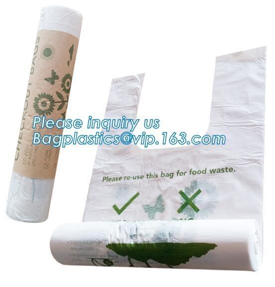 compostable supermarket star seal flat bag on roll for food, 100% compostable