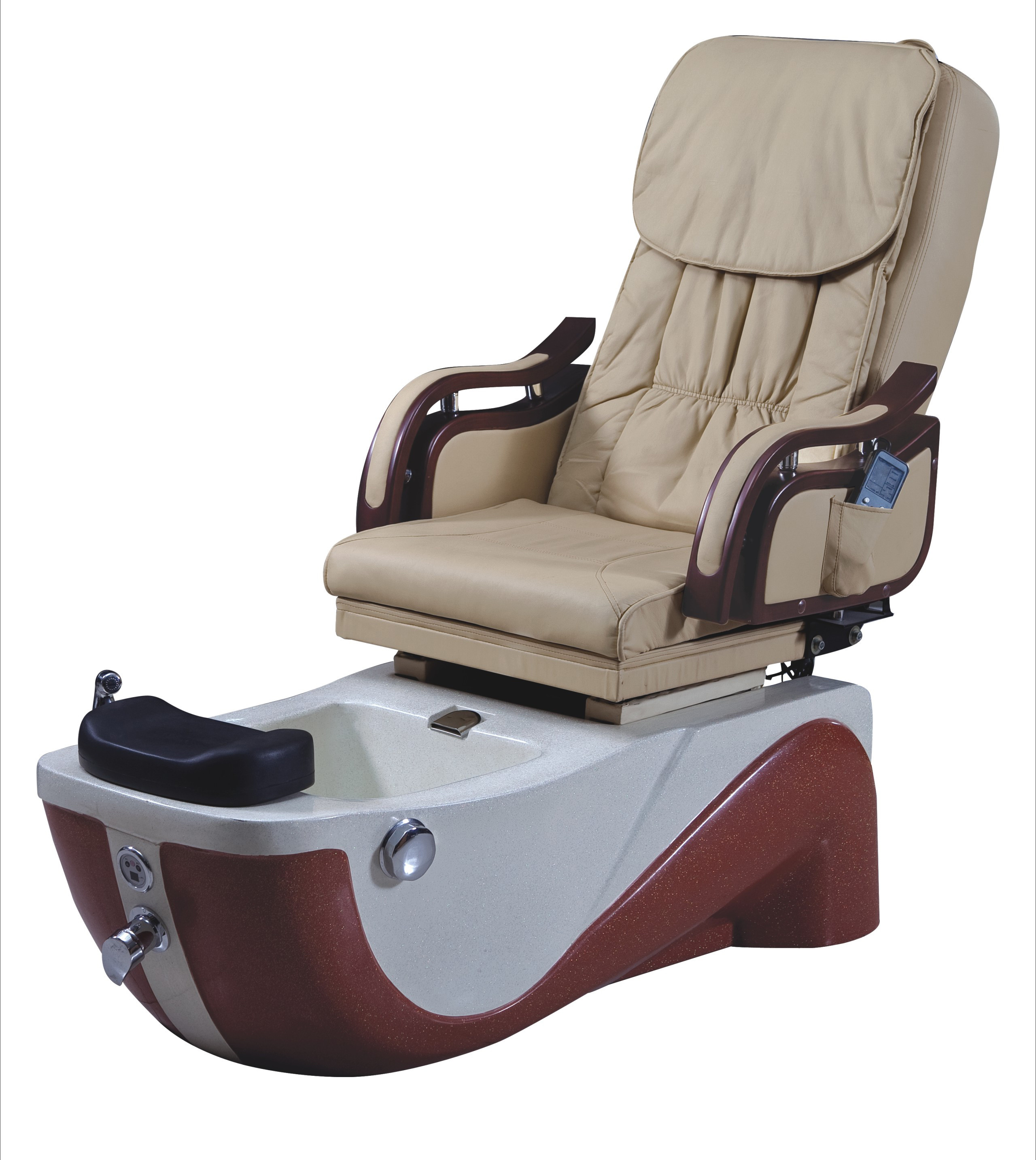 Full Electric Pipeless Salon Pedicure Chairs With Chrome Steel Fixed Base WT-8238