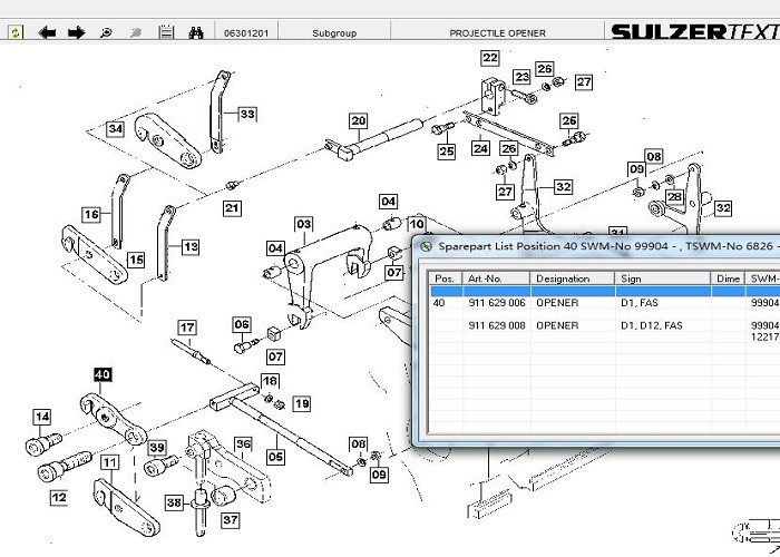 Opener Fas Sulzer Spare Parts , Special Screw P7100 Loom Replacement Parts