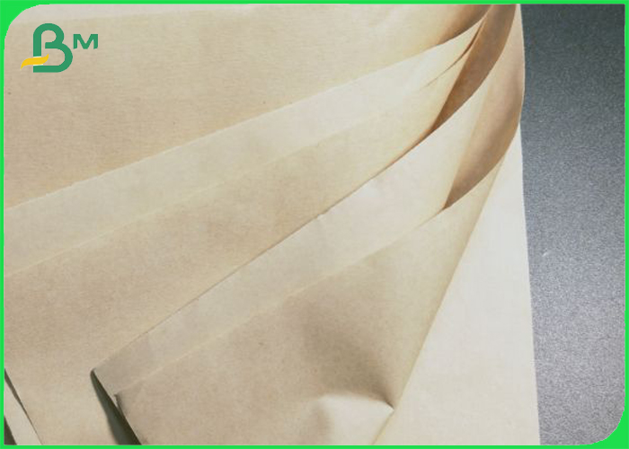 Recylabed Unbleached Brown Kraft Paper Roll 65gsm 110gsm 120gsm 30" 48"