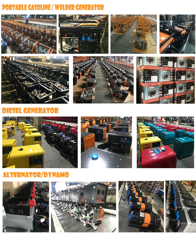 Gasoline Type Simple Generator Set Forced Lubrication System Easy Operation