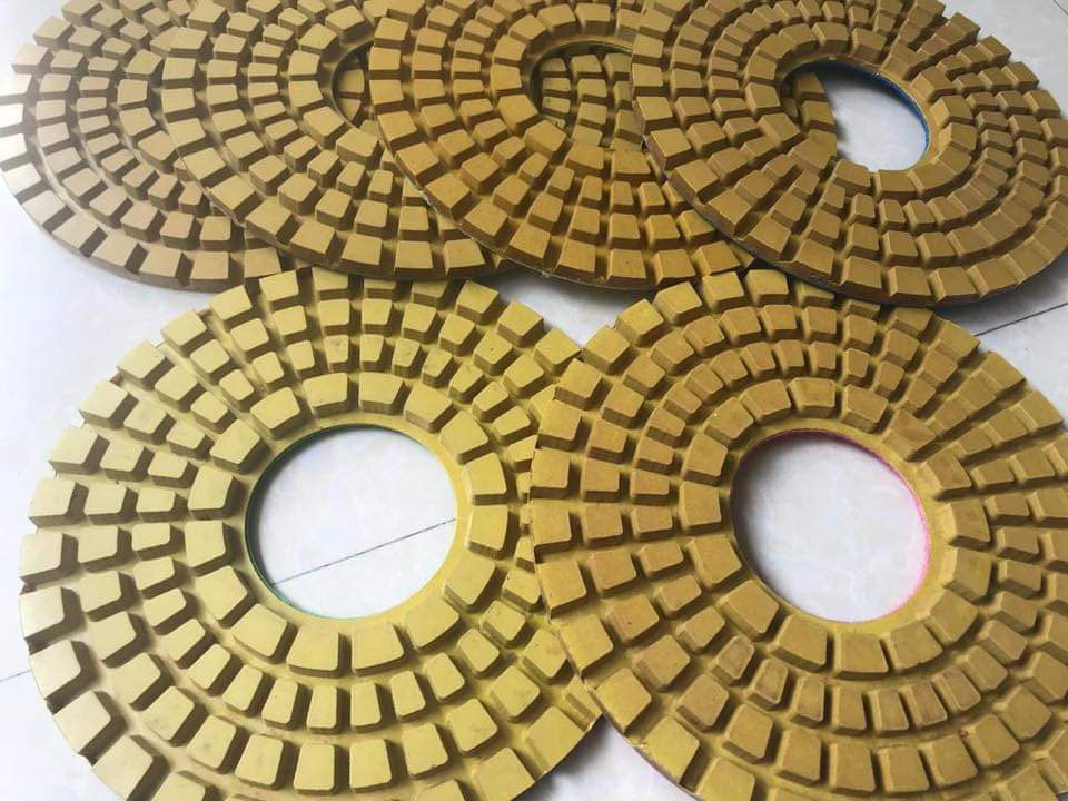 Flexible Copper Bond Transitional Polishing Pads for removing scratches behind metal bond tools