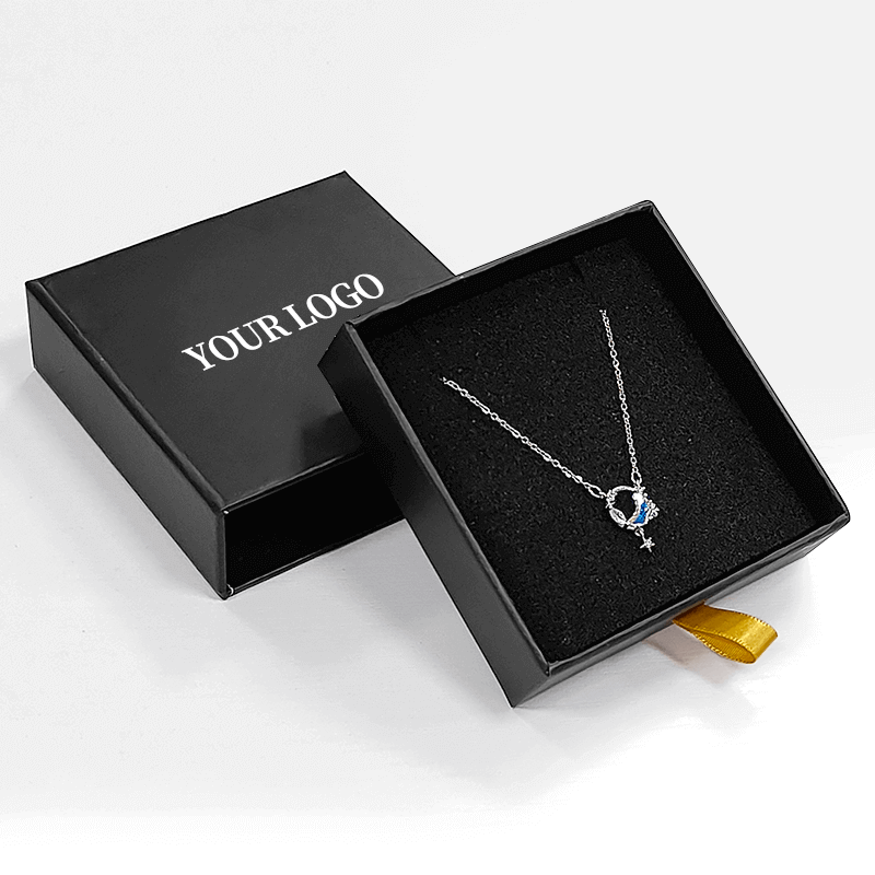 Coated Paper Luxury Slide Drawer Box Jewelry Packing Box with Customer Logo FSC Certified