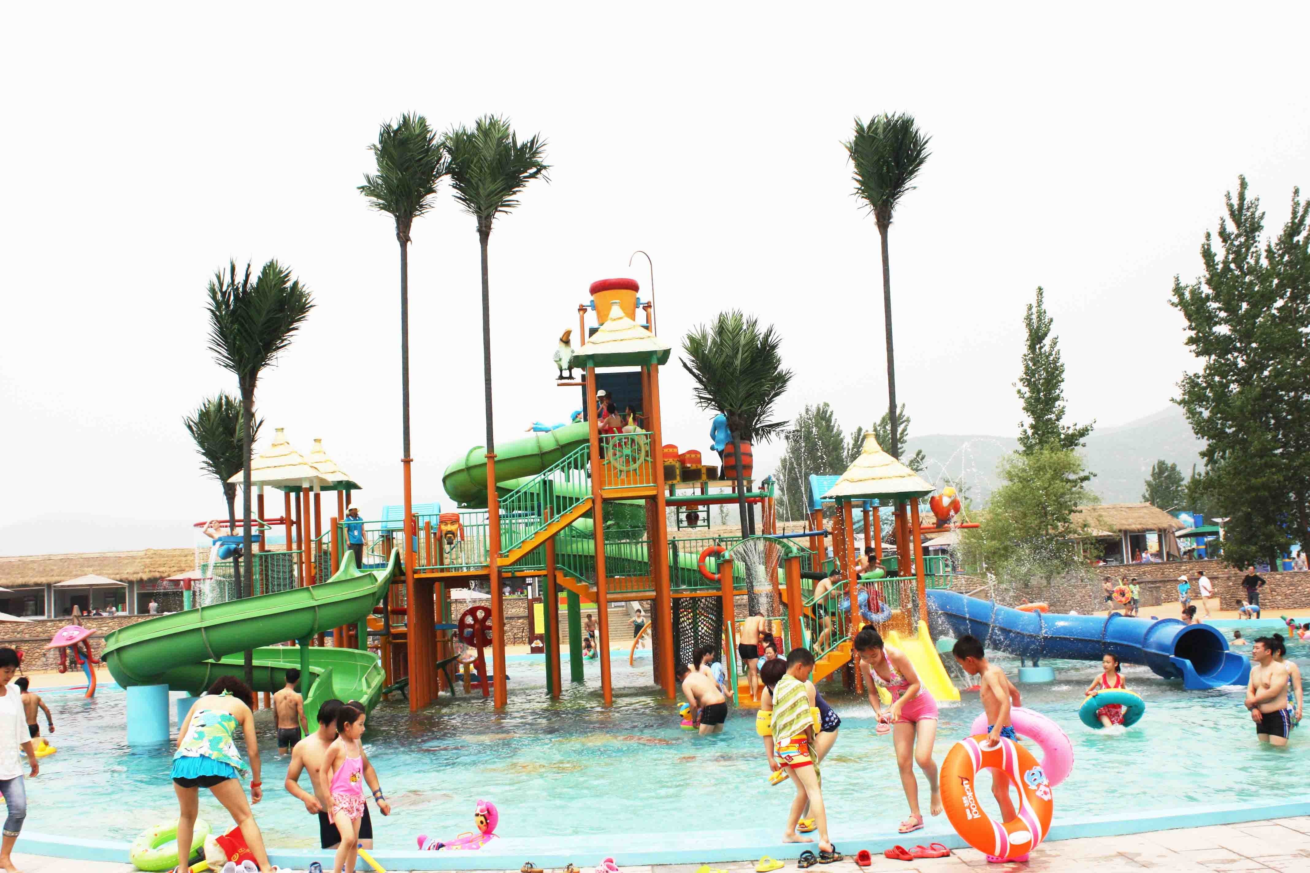 Amusement Park Games with Big Fiberglass Aqua Playground Equipment for Water Park