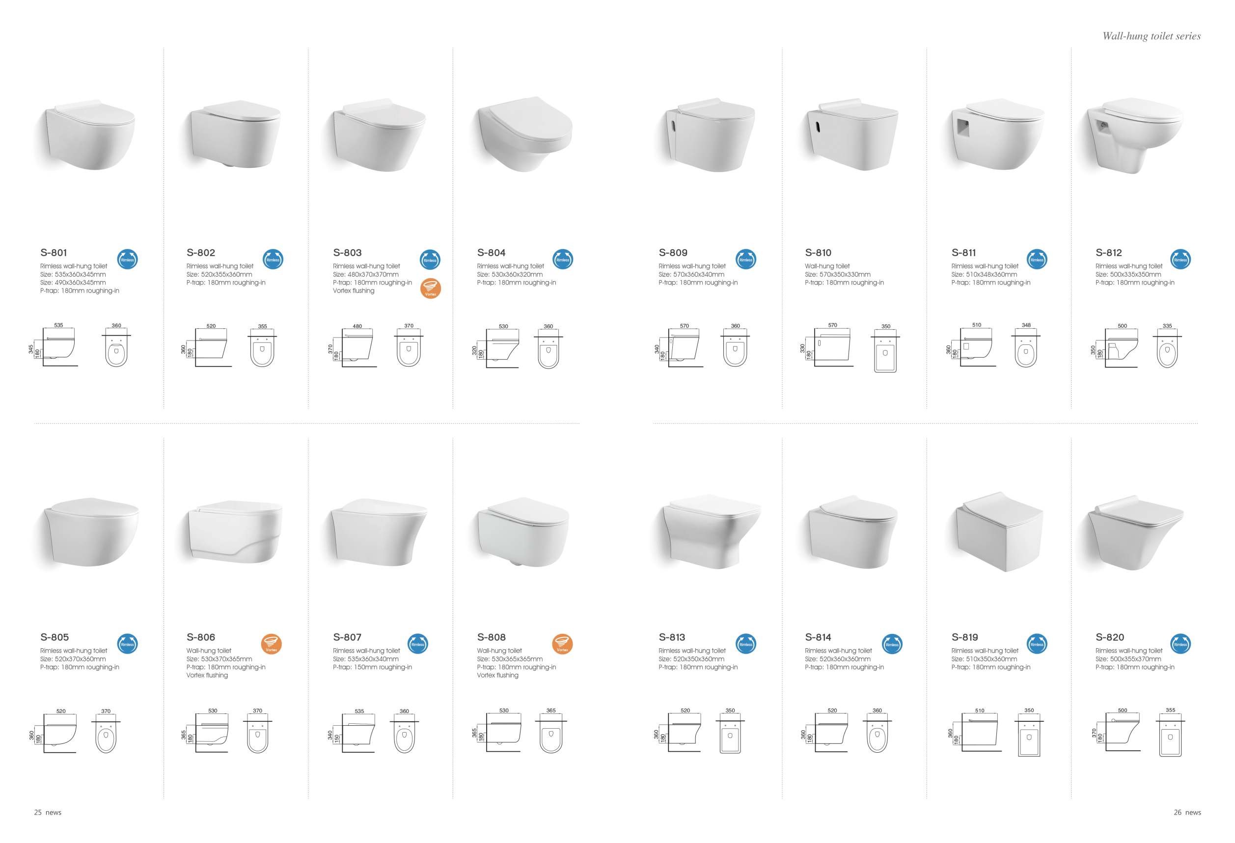 Special Shapes Wall Mounted Hidden Cistern Toilet Water Saving Single Hole