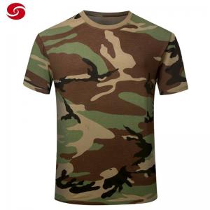  Army British Camouflage Breathable Military Tactical Shirt Round Neck T Shirt Manufactures
