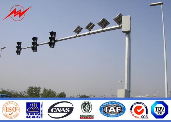 11.8m Steel Hot Dip Galvanization Electrical Power Pole For Over Headline