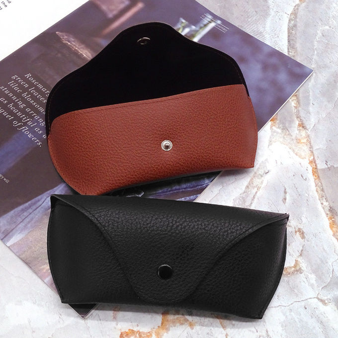 Portable PU Leather Sunglasses Carrying Case Eyeglasses Case Pouch Protective
