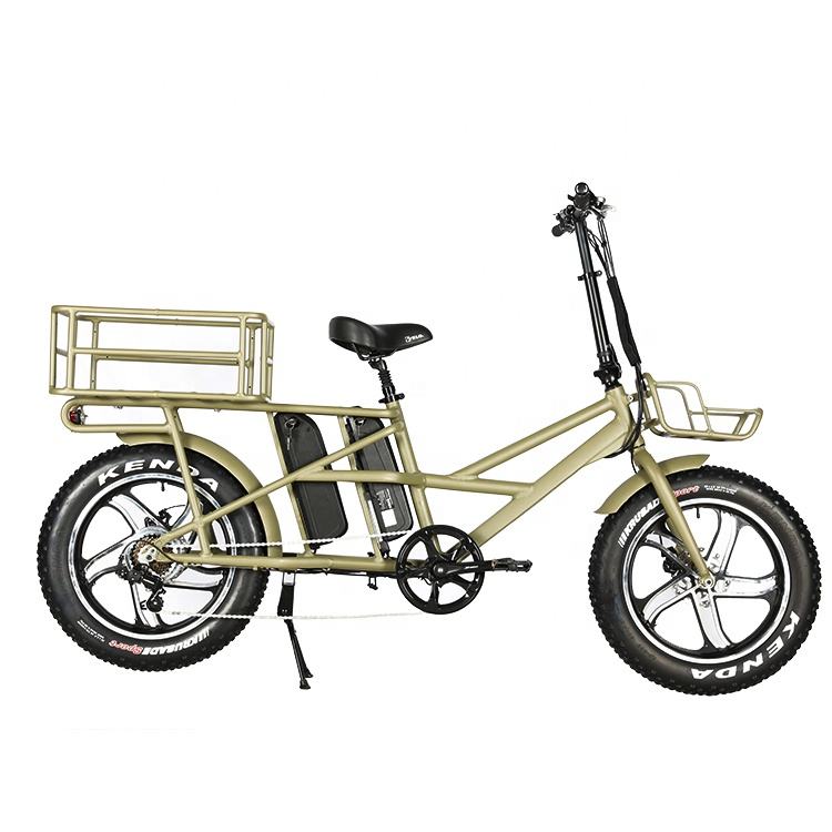 Long Range 48V 500W Electric Cargo Bike With Colorful LCD Display And Tires