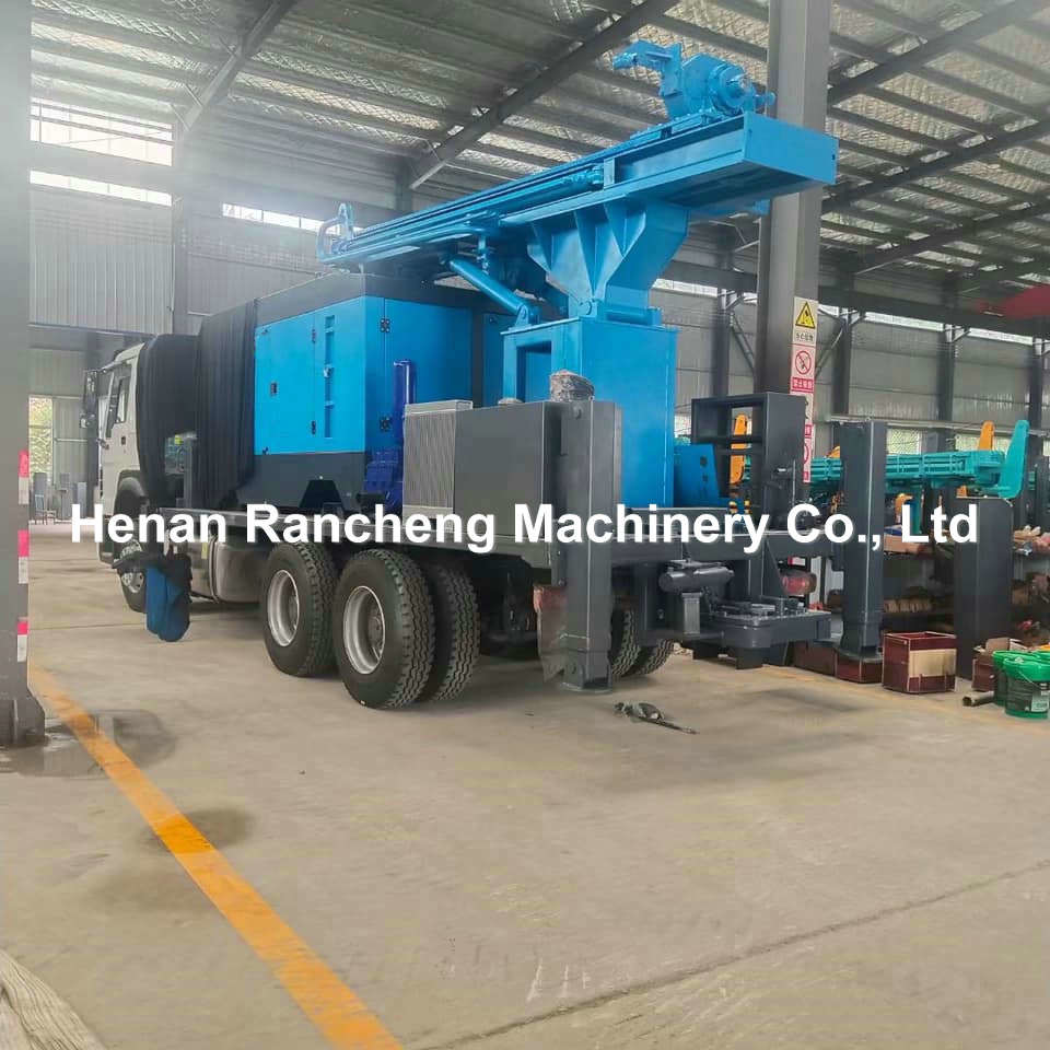 450m Depth Hydraulic Water Well Drilling Rig Truck 266HP Load Vehicle Engine