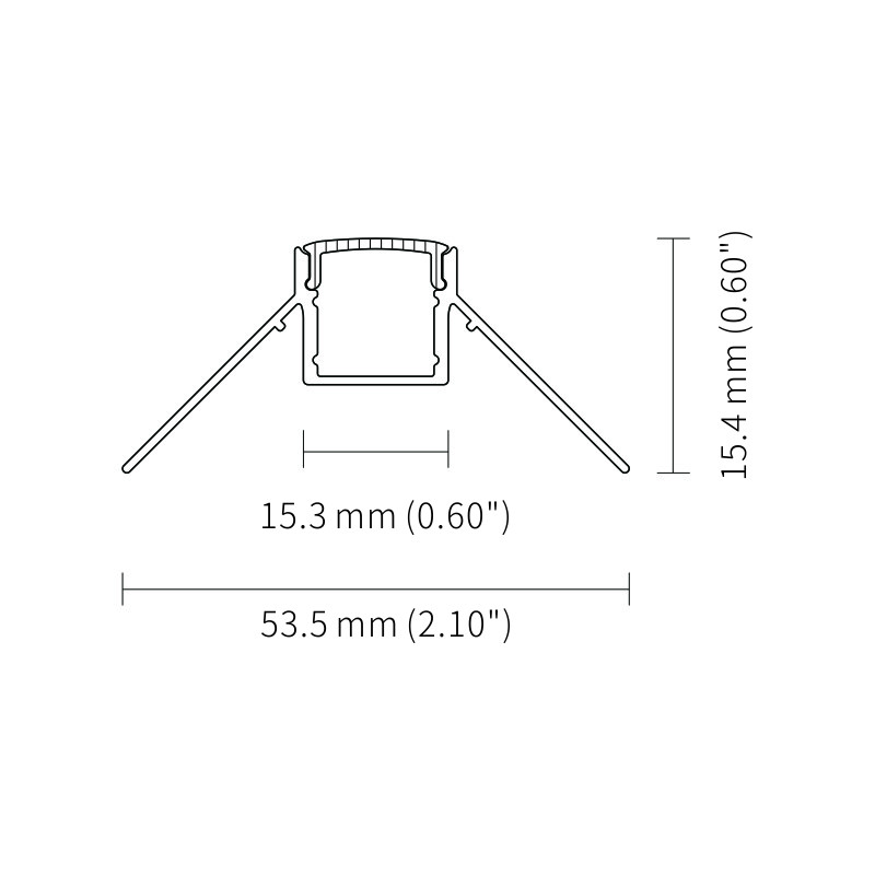 LED Plasterboard Profile Channel Recessed Drywall Plaster Gypsum 6063 T5 Aluminum For Led Strip Light