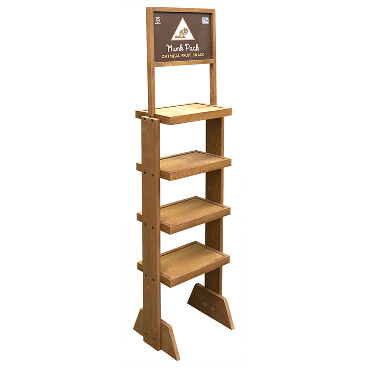 Flyer Chocolates Side Brander Wooden Tray Display Stand