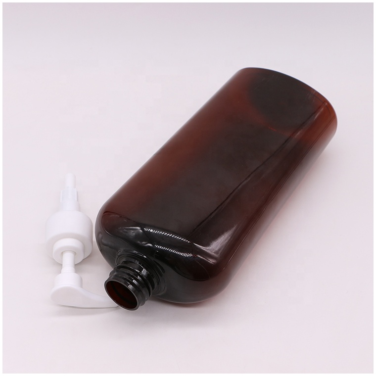 Screw Cap 750ml PET Customizable Color Shampoo/Lotion Bottle For Cream Printing Material