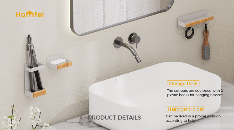 Wall Mounted Type Household Magnetic Attraction Shower Rack No Drilling Bathroom Hook