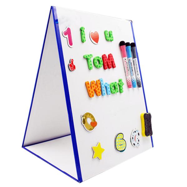 ROHS Magnetic Dry Erase Board Tabletop Magnetic Whiteboard Portable Foldable