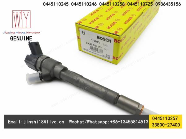 BOSCH GENUINE AND NEW FUEL INJECTOR 0445110257 0445110258, 33800-27400,