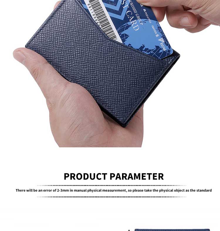 Long Credit Card Holder Wallet Pvc Pure Leather Minimalist Slim Wallets Bi Fold Holders