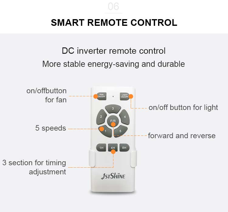 2022 Indoor Decorative BLDC Fan Ceiling Fan Light with Remote Control in Mulit Colors
