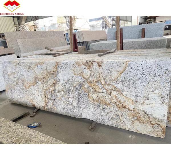 Luxury Gold Granite Stone Big Slabs Honed Polished for Villa Staircase Graphic
