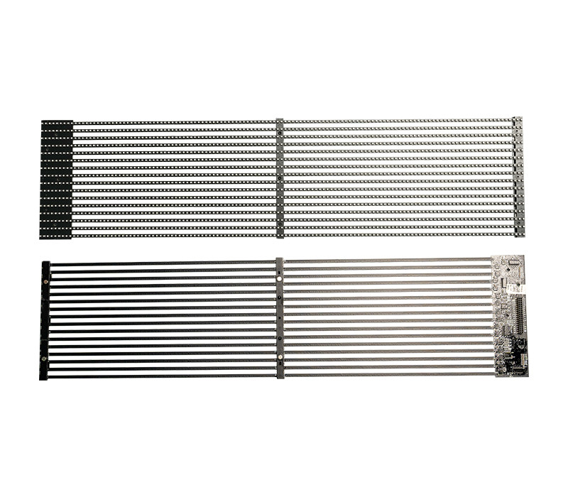 Indoor Fixed Installation 1000x1000mm Transparent LED Screen With Aluminum Frame And High Refresh Rate 3840hz