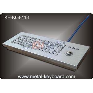 IP65 Industrial Metal Rugged Keyboard with trackball , Desktop computer keyboard