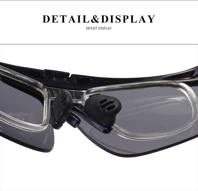 Windproof BSCI 134MM Rimless Sports Sunglasses 5 Lens Polarized Cycling