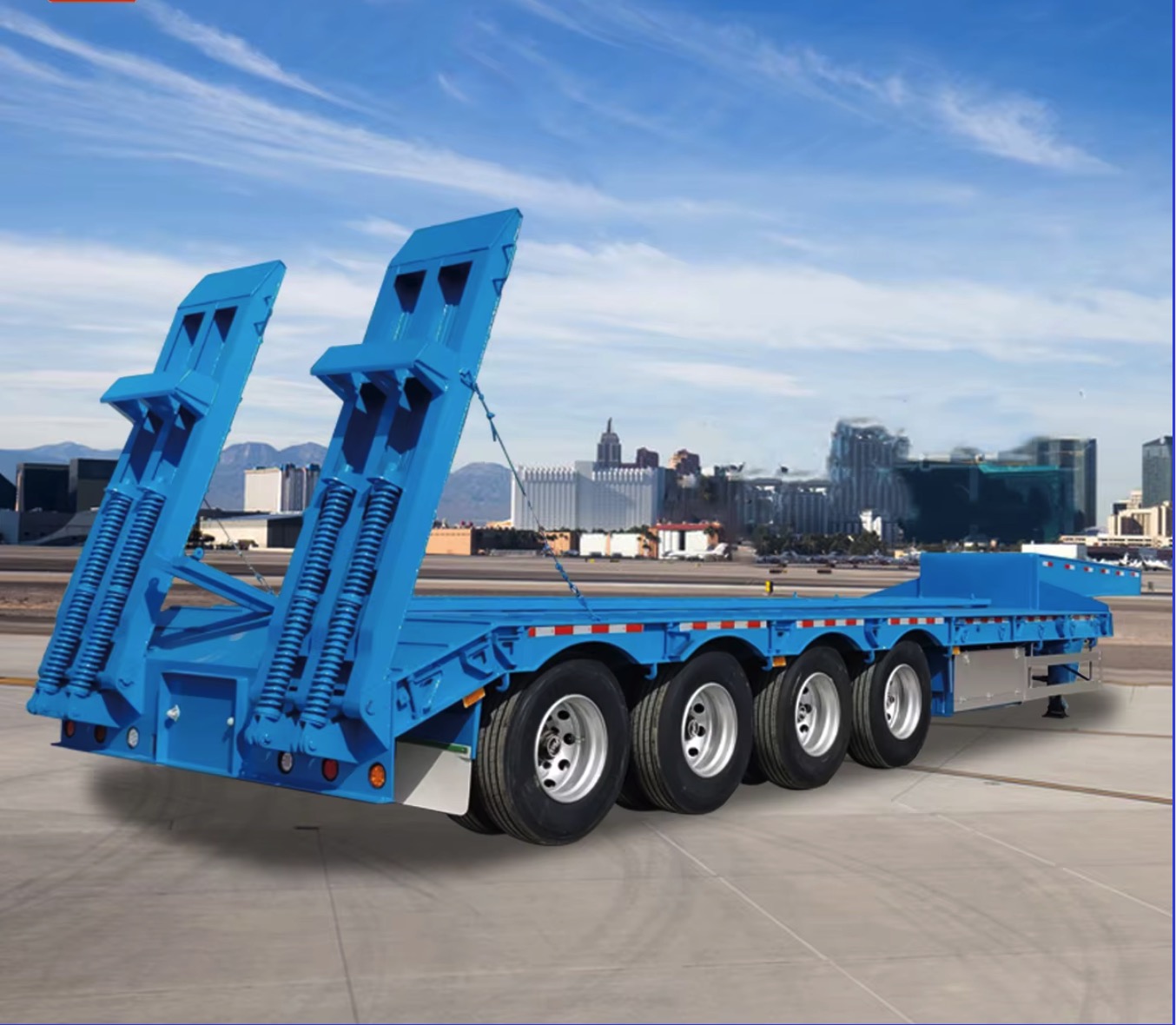 3 Axle 80ton Detachable Gooseneck Lowbed Semi Trailer Heavy Duty Lowboy Trailer For Ghana