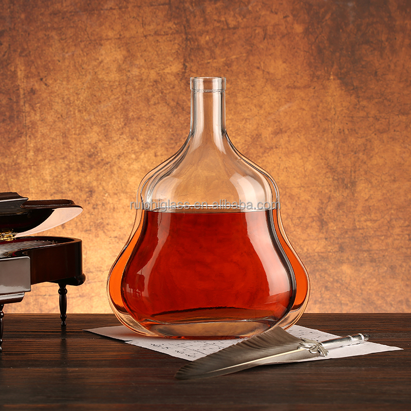 500ml 750ml Glass Liquor Bottle for Whiskey Vodka Custom Make Industrial Beverage