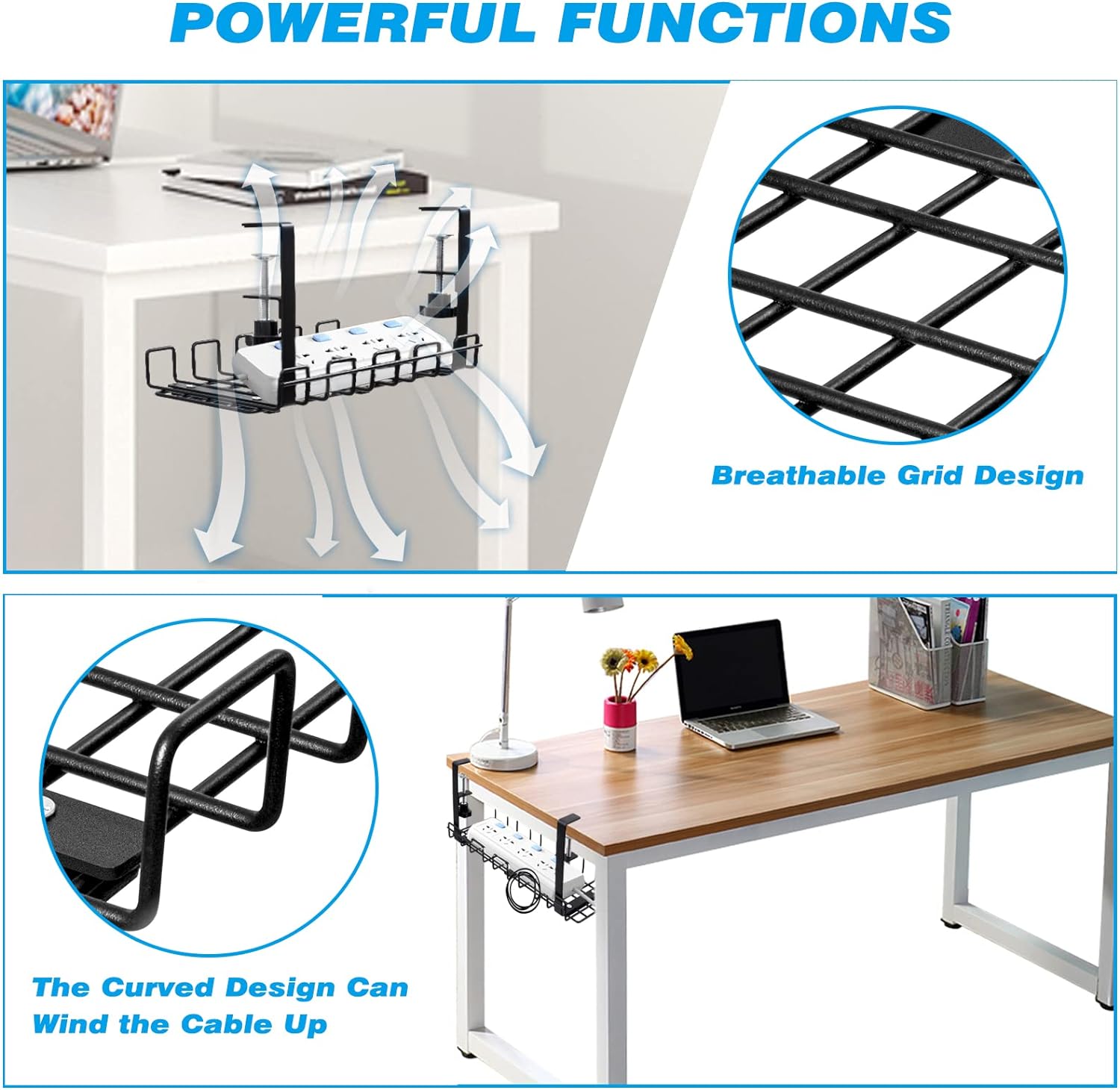 Upgrade Your Workspace with Our Standing Cable Organizer and Wire Management Tray
