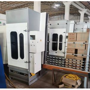 PLC Control System Vertical Glass Sandblaster Machine for Frosting and Sand