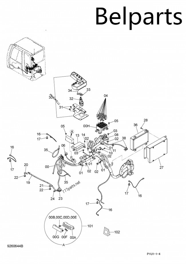 ZX200-3 9292112 Excavator Spare Parts / Upperstructure Electric Parts Vehicle CO