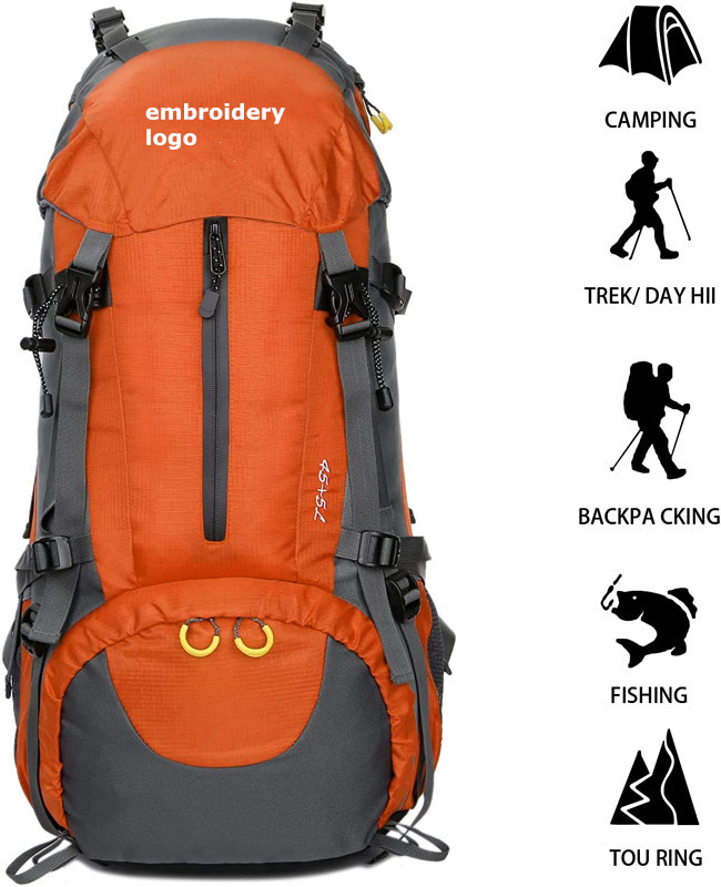 Waterproof Lightweight Hiking Backpack 60L With Padded Shoulder Straps