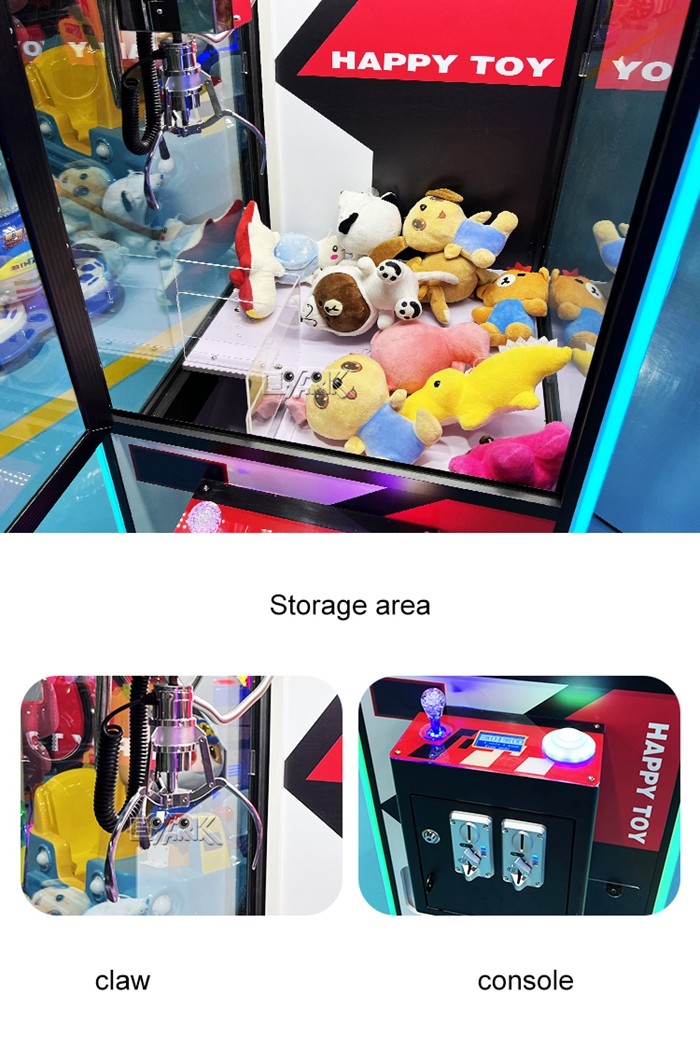Coin Operated Happy Toy Crane Claw Vending Gift Machine Game Doll Grabber Machine